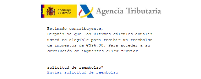 Que no te roben dinero con un falso correo de la Agencia Tributaria