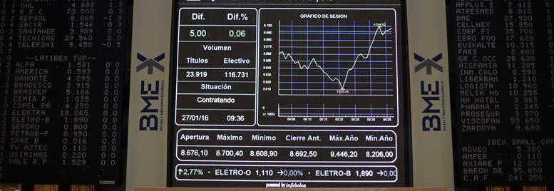 El IBEX 35 sube el 0,56% y recupera los 8.700 puntos