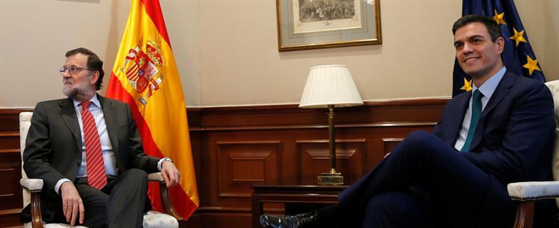Rajoy y Sánchez finiquitan su reunión de Estado en menos de media hora