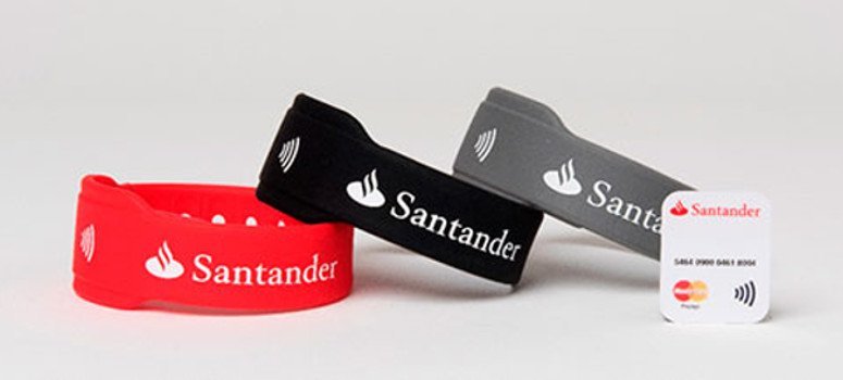 El Banco Santander lanza una pulsera para pagos sin contacto