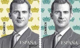 Los nuevos sellos de Felipe VI muestran su valor en letras en vez de en euros