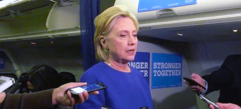 Hillary Clinton, durante las declaraciones