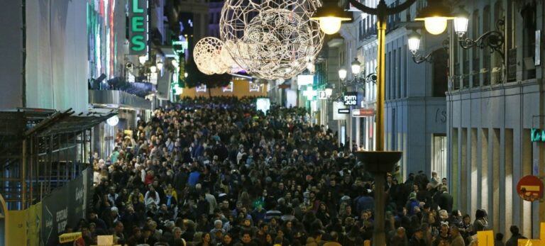 Centro de Madrid en plena campaña navideña