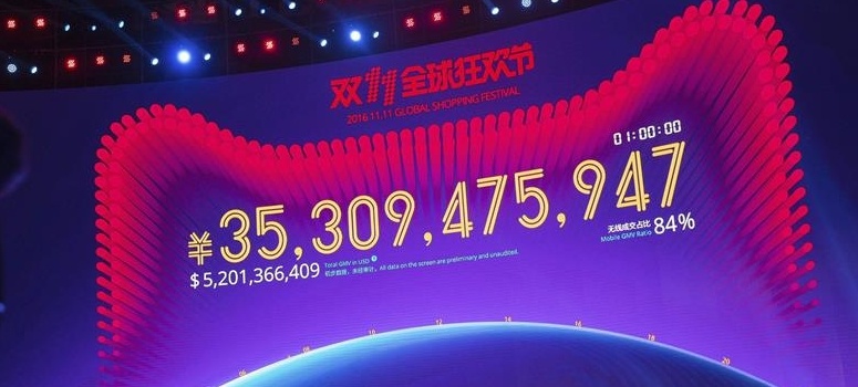 Alibaba vende en el Día del Soltero casi 18.000 millones de dólares