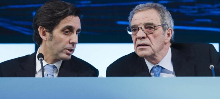 José María Álvarez-Pallete y César Alierta, presidente y expresidente de Telefónica