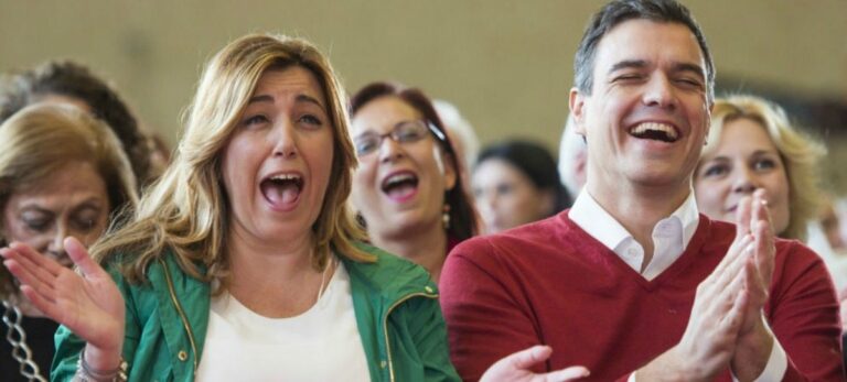 Susana Díaz y Pedro Sánchez.