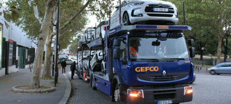 Camión de Gefco durante un transporte