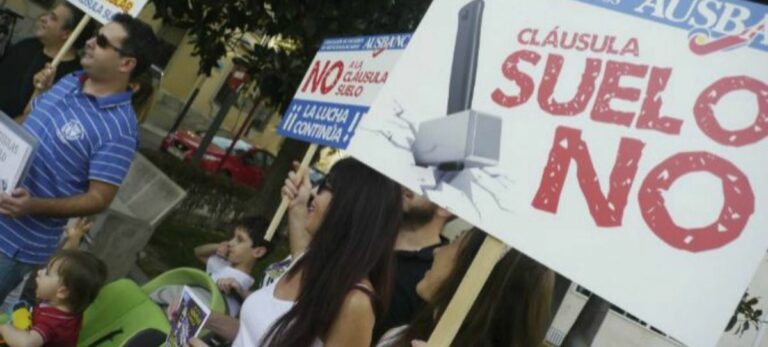 Manifestación en contra de las cláusulas suelo