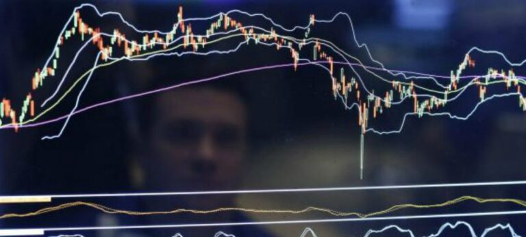Gráfico sobre las pantallas de Wall Street