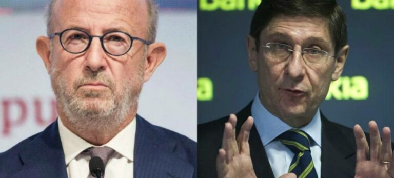 Emilo Saracho, presidente del banco Popular, y José Ignacio Goirigolzarri, presidente de Bankia.