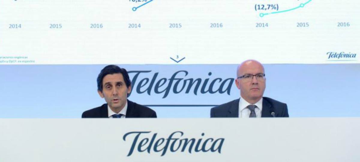 Telefónica gana la mitad