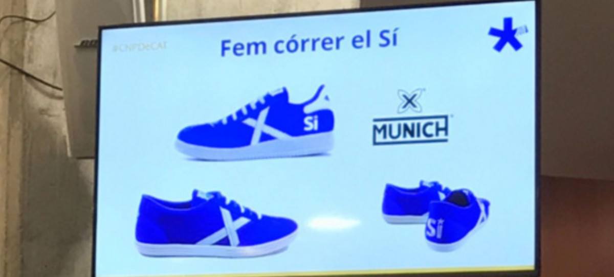 Llaman al boicot contra las zapatillas Munich en plena Diada