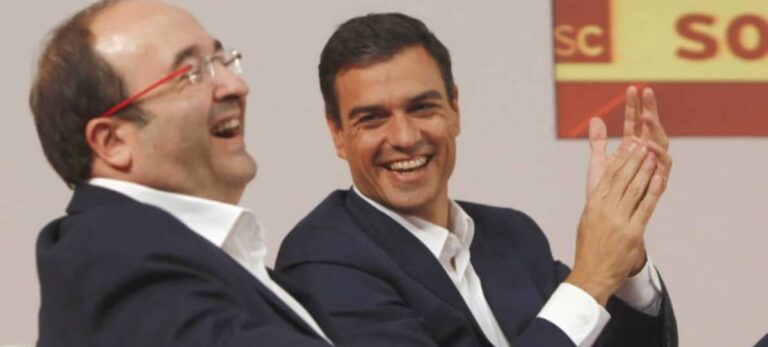 Miquel Iceta y Pedro Sánchez.
