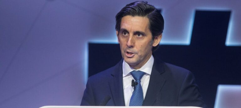 José María Álvarez-Pallete, presidente de Telefónica, en el MWC