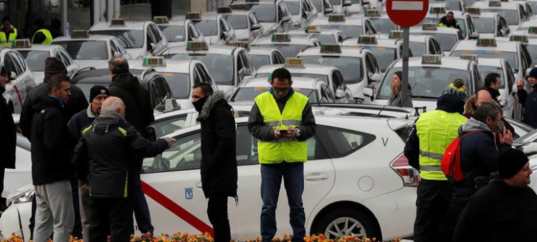 Los taxistas amenazan con ‘petar’ Madrid este lunes