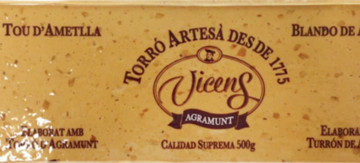 Alerta sanitaria por un turrón con origen en Cataluña