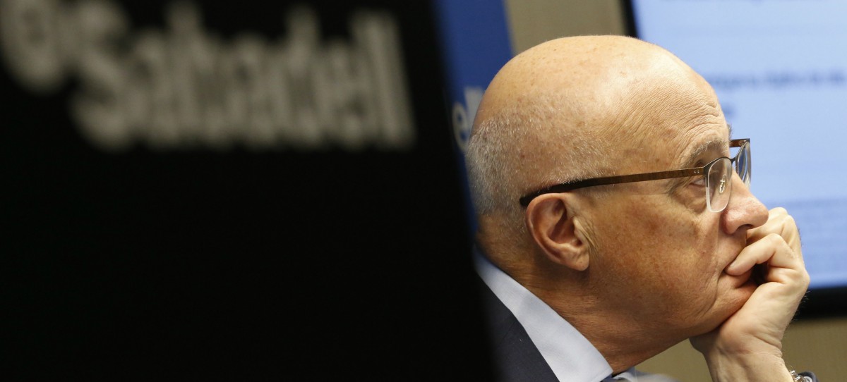 Desplome del 14% del Banco Sabadell en el IBEX 35