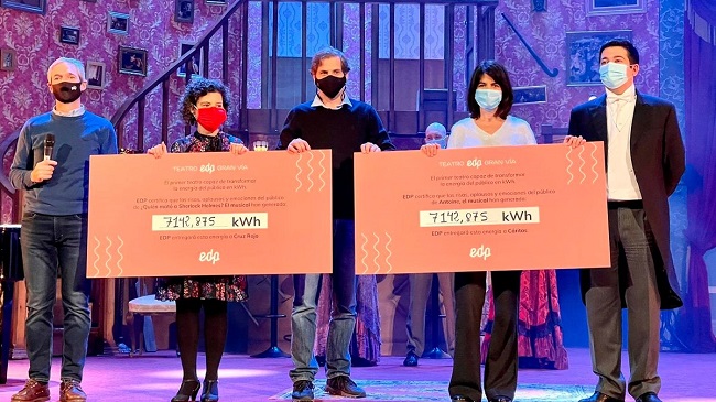 El Teatro EDP Gran Vía destinará la energía generada por el público a Cáritas y Cruz Roja Española