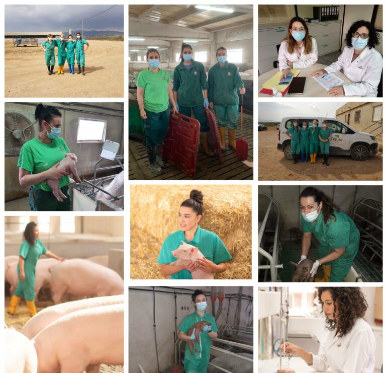 : Imagen de algunas trabajadoras que forman parte de la plantilla de Cefusa