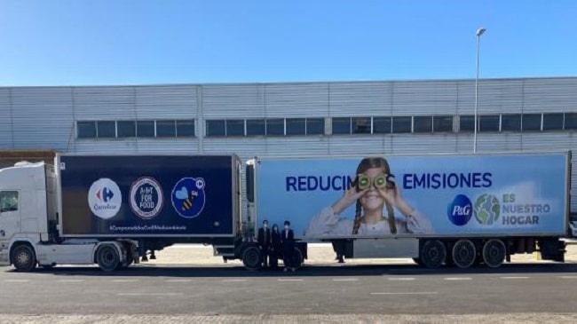 Carrefour y P&G reducirán en al menos un 16% las emisiones de CO2 a través de dos megacamiones