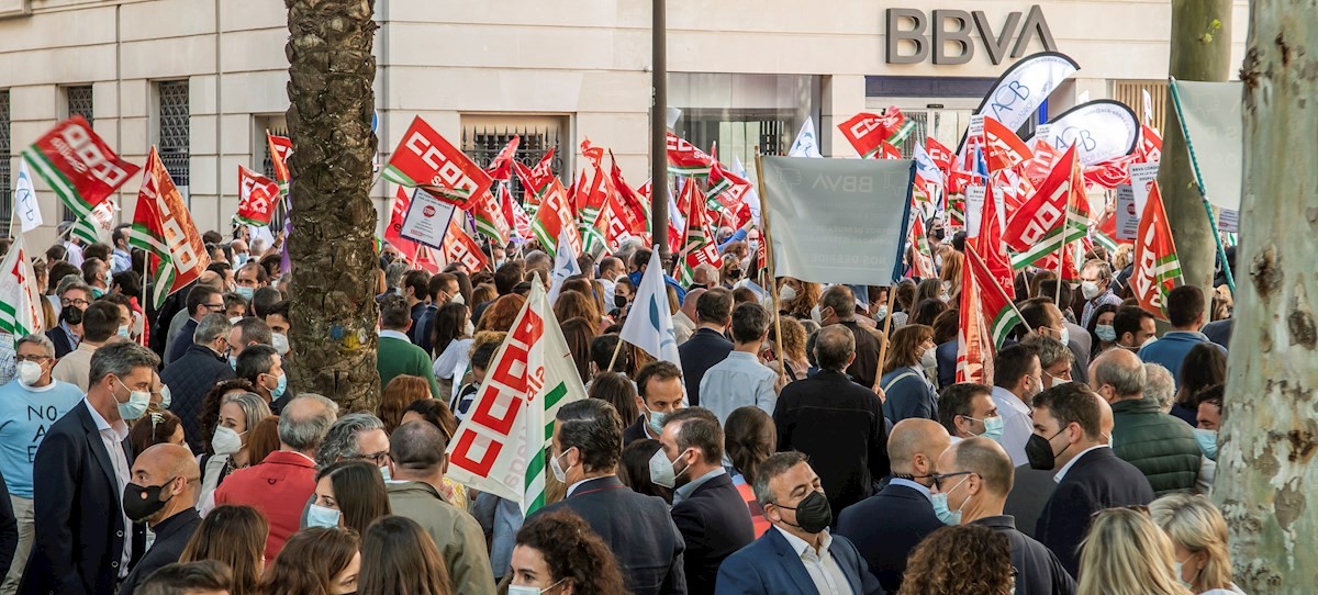 ERE del BBVA: movilizaciones en toda España contra los despidos y cierre de sucursales