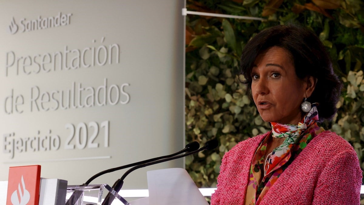 El Santander gana  8.124 millones, un 25% más que en 2019 y augura un buen 2022