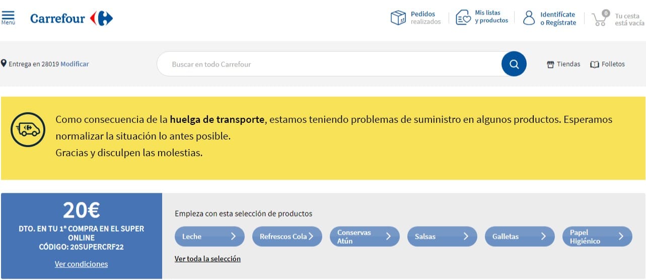 Planas habla de ‘alguna disrupción puntual’ mientras cierran fábricas y escasean productos por la huelga del transporte