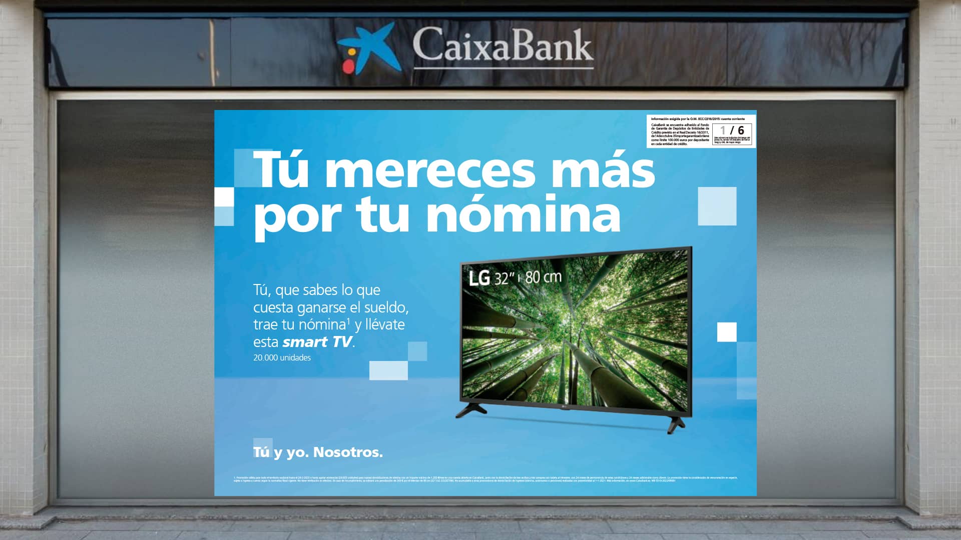 Caixabank se lanza a la captación de nóminas: televisor o 5% TAE, los incentivos