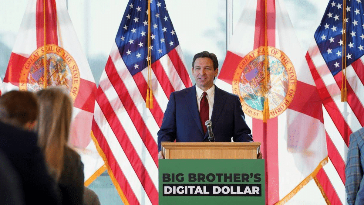 Gobernador de Florida propone prohibir adopción y uso de CBDC